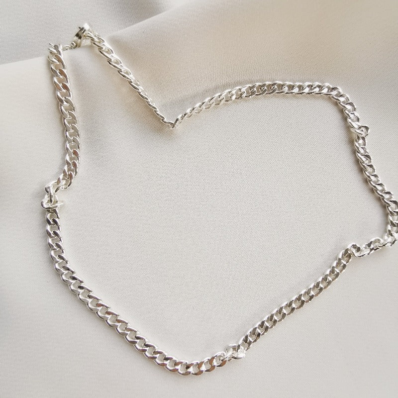 Ryleigh Curb Chain (Silver) Zenelia Jewel C&C Collection freshwater baroque keshi pearl 14k gold filled zenelia jewel pearl jewellery pearl necklace keshi pearl earrings baroque pearl bracelet fashion jewellery sterling silver earrings 