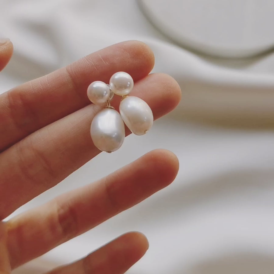 Limitless | Cecelia Stud + Drop Pearl Earrings