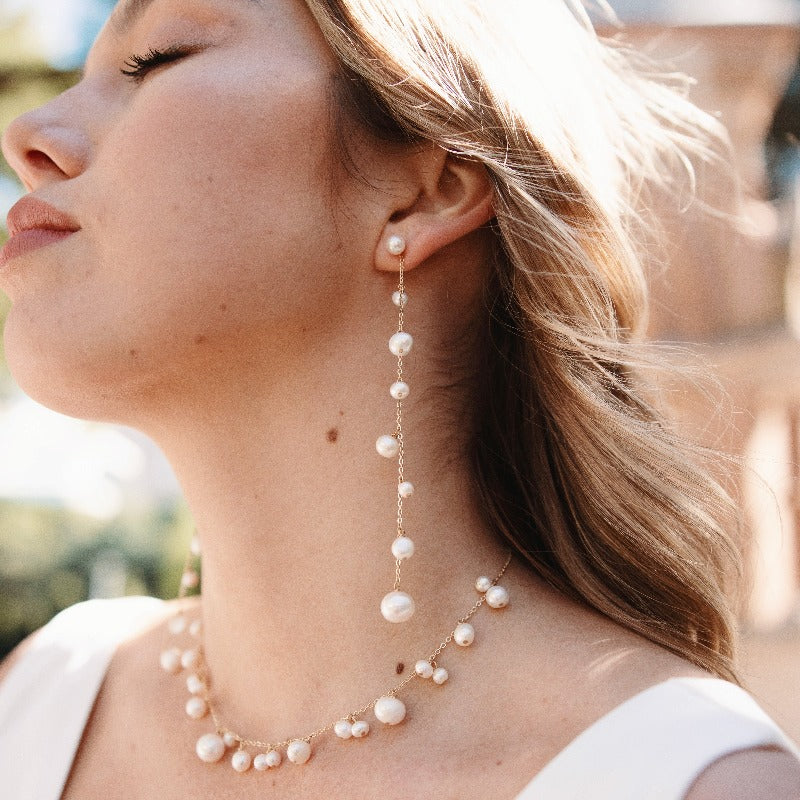 V | Charlotte Long Drop Earrings
