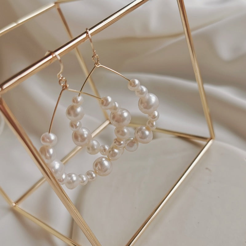 V | Emberly Pearl Hoop Earrings