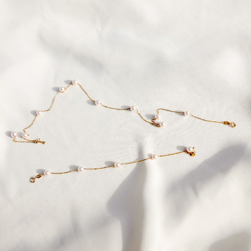 Essentials | Aria Pearl Necklace (18k Gold)
