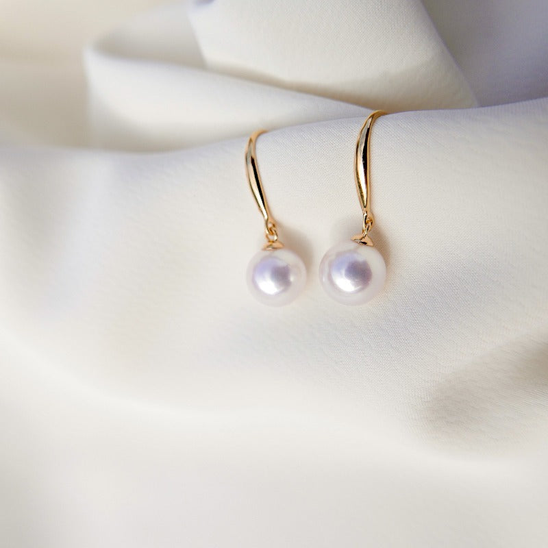 Essentials | Ellison Pearl Earrings (18k Gold)