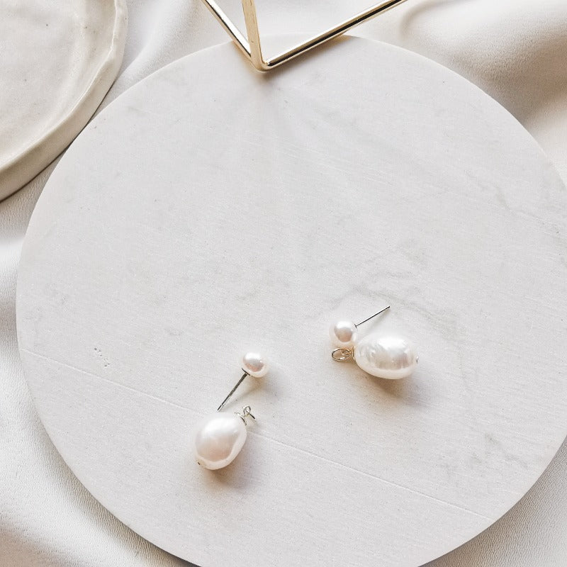 Limitless | Cecelia Stud + Drop Pearl Earrings